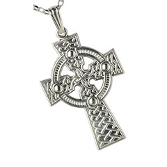 Large Traditional White Gold Celtic Cross - Celtic Crosses - Rings from ...