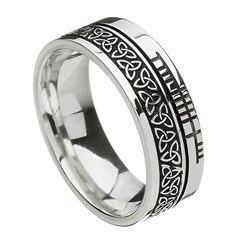 Trinity Knot Faith Yellow Gold Band - Celtic Wedding Rings - Rings from ...