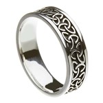 Solid Trinity Knot Silver Band - Celtic Wedding Rings - Rings from Ireland