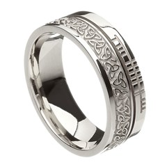 Trinity Knot Faith Silver Band - Celtic Wedding Rings - Rings from Ireland