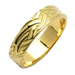 Livia Flat Wedding Ring - Yellow Gold