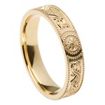 Ladies Celtic Warrior Yellow Gold Wedding Band - Celtic Wedding Rings ...