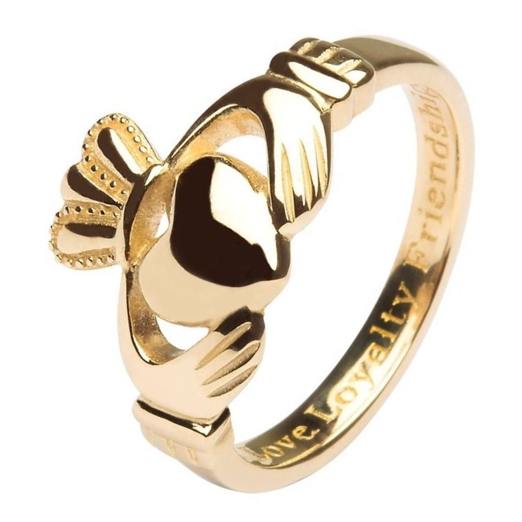 Friendship Yellow Gold Claddagh Ring 