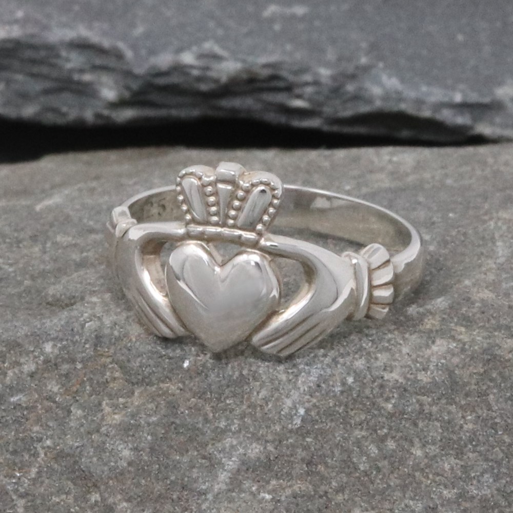 C007RZ Claddagh High Crown Ladies' Ring - Gold, Silver or Platinum - Ships  Free!