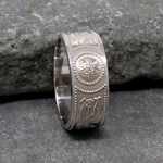 Gents Celtic Warrior Wide Silver Wedding Band