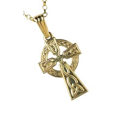 Medium Traditional Yellow Gold Celtic Cross