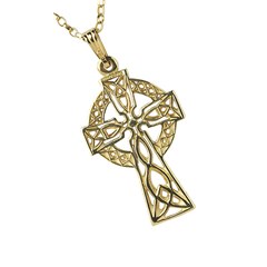 Medium Filigree Yellow Gold Celtic Cross