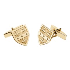 Coat of Arms Shield Yellow Gold Cufflinks