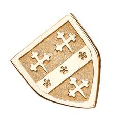 Coat of Arms Shield Yellow Gold Tie Tac