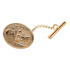 Coat of Arms Oval Yellow Gold Tie Tac