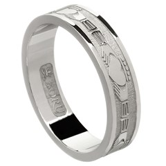 Claddagh Silver Wedding Band