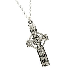 Monasterboice Muiredeach High Cross Large Silver Necklace